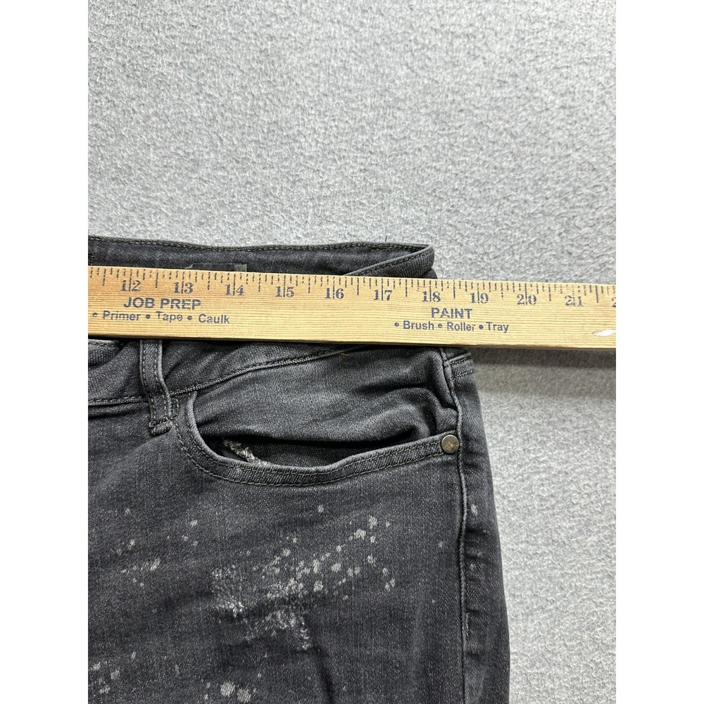 Judy Blue Jeans Womens 18W Plus Black Boyfriend Distressed Paint Splatter JB8867 - Picture 11 of 16